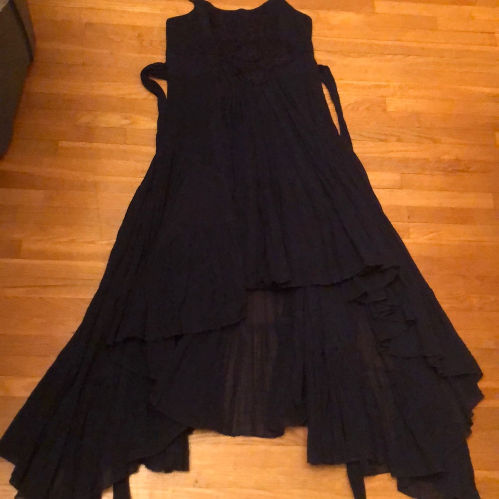 Betsey Johnson Dark Blue High-Low Dress
